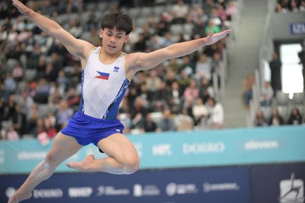 FIG APPARATUS WORLD CUP 2026 (CRO),Finals Day 1 (MAG, WAG), Hall Gradski vrt , Osijek, Croatia, 11.04.2026 YULO Karl Jahrel Eldrew (PHI) during FIG APPARATUS WORLD CUP 2026 (CRO),Final Day 1, FLOOR (MAG), Hall Gradski vrt , Osijek, Croatia, 11.04.2026 *** FIG APPARATUS WORLD CUP 2026 CRO ,Finals Day 1 MAG, WAG , Hall Gradski vrt , Osijek, Croatia, 11 04 2026 YULO Karl Jahrel Eldrew PHI during FIG APPARATUS WORLD CUP 2026 CRO ,Final Day 1, FLOOR MAG , Hall Gradski vrt , Osijek, Croatia, 11 04 2026 Copyright: xBEAUTIFULxSPORTS Stanusicx