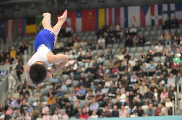 FIG APPARATUS WORLD CUP 2026 (CRO),Finals Day 1 (MAG, WAG), Hall Gradski vrt , Osijek, Croatia, 11.04.2026 YULO Karl Jahrel Eldrew (PHI) during FIG APPARATUS WORLD CUP 2026 (CRO),Final Day 1, FLOOR (MAG), Hall Gradski vrt , Osijek, Croatia, 11.04.2026 *** FIG APPARATUS WORLD CUP 2026 CRO ,Finals Day 1 MAG, WAG , Hall Gradski vrt , Osijek, Croatia, 11 04 2026 YULO Karl Jahrel Eldrew PHI during FIG APPARATUS WORLD CUP 2026 CRO ,Final Day 1, FLOOR MAG , Hall Gradski vrt , Osijek, Croatia, 11 04 2026 Copyright: xBEAUTIFULxSPORTS Stanusicx