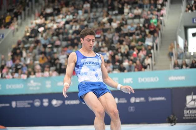 FIG APPARATUS WORLD CUP 2026 (CRO),Finals Day 1 (MAG, WAG), Hall Gradski vrt , Osijek, Croatia, 11.04.2026 BERKOVICH Noam (ISR) during FIG APPARATUS WORLD CUP 2026 (CRO),Final Day 1, FLOOR (MAG), Hall Gradski vrt , Osijek, Croatia, 11.04.2026 *** FIG APPARATUS WORLD CUP 2026 CRO ,Finals Day 1 MAG, WAG , Hall Gradski vrt , Osijek, Croatia, 11 04 2026 BERKOVICH Noam ISR during FIG APPARATUS WORLD CUP 2026 CRO ,Final Day 1, FLOOR MAG , Hall Gradski vrt , Osijek, Croatia, 11 04 2026 Copyright: xBEAUTIFULxSPORTS Stanusicx