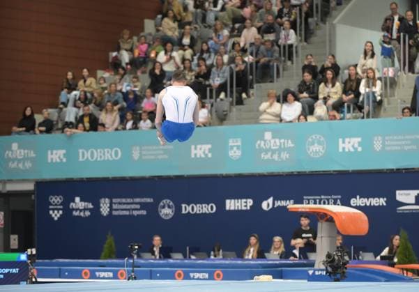 FIG APPARATUS WORLD CUP 2026 (CRO),Finals Day 1 (MAG, WAG), Hall Gradski vrt , Osijek, Croatia, 11.04.2026 DOLGOPYAT Artem (ISR) during FIG APPARATUS WORLD CUP 2026 (CRO),Final Day 1, FLOOR (MAG), Hall Gradski vrt , Osijek, Croatia, 11.04.2026 *** FIG APPARATUS WORLD CUP 2026 CRO ,Finals Day 1 MAG, WAG , Hall Gradski vrt , Osijek, Croatia, 11 04 2026 DOLGOPYAT Artem ISR during FIG APPARATUS WORLD CUP 2026 CRO ,Final Day 1, FLOOR MAG , Hall Gradski vrt , Osijek, Croatia, 11 04 2026 Copyright: xBEAUTIFULxSPORTS Stanusicx