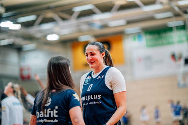 BB-1BL Damen Syntainics MBC Lions - BC Pharmaserv Marburg Alexia Susan Allesch (GISA Lions MBC) waehrend der Saison 2025-2026 im Halbfinale Playoff im Spiel 1 von 5 in der DBBL Toyota Bundesliga Syntainics MBC Lions und BC Pharmaserv Marburg in der SWH Arena am 11. April 2026 in Halle Saale, Sachsen Anhalt, Deutschland