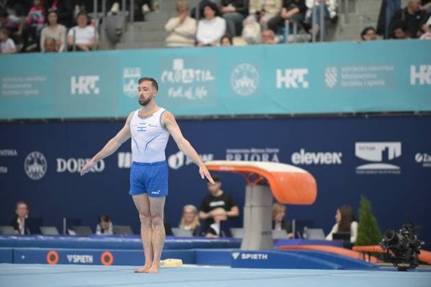 FIG APPARATUS WORLD CUP 2026 (CRO),Finals Day 1 (MAG, WAG), Hall Gradski vrt , Osijek, Croatia, 11.04.2026 DOLGOPYAT Artem (ISR) during FIG APPARATUS WORLD CUP 2026 (CRO),Final Day 1, FLOOR (MAG), Hall Gradski vrt , Osijek, Croatia, 11.04.2026 *** FIG APPARATUS WORLD CUP 2026 CRO ,Finals Day 1 MAG, WAG , Hall Gradski vrt , Osijek, Croatia, 11 04 2026 DOLGOPYAT Artem ISR during FIG APPARATUS WORLD CUP 2026 CRO ,Final Day 1, FLOOR MAG , Hall Gradski vrt , Osijek, Croatia, 11 04 2026 Copyright: xBEAUTIFULxSPORTS Stanusicx
