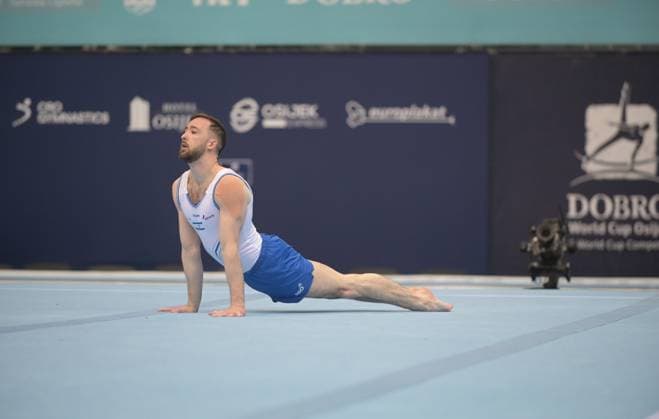 FIG APPARATUS WORLD CUP 2026 (CRO),Finals Day 1 (MAG, WAG), Hall Gradski vrt , Osijek, Croatia, 11.04.2026 DOLGOPYAT Artem (ISR) during FIG APPARATUS WORLD CUP 2026 (CRO),Final Day 1, FLOOR (MAG), Hall Gradski vrt , Osijek, Croatia, 11.04.2026 *** FIG APPARATUS WORLD CUP 2026 CRO ,Finals Day 1 MAG, WAG , Hall Gradski vrt , Osijek, Croatia, 11 04 2026 DOLGOPYAT Artem ISR during FIG APPARATUS WORLD CUP 2026 CRO ,Final Day 1, FLOOR MAG , Hall Gradski vrt , Osijek, Croatia, 11 04 2026 Copyright: xBEAUTIFULxSPORTS Stanusicx