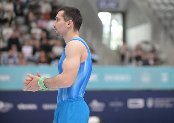 FIG APPARATUS WORLD CUP 2026 (CRO),Finals Day 1 (MAG, WAG), Hall Gradski vrt , Osijek, Croatia, 11.04.2026 AHARAMKOU Yahor (AIN) during FIG APPARATUS WORLD CUP 2026 (CRO),Final Day 1, FLOOR (MAG), Hall Gradski vrt , Osijek, Croatia, 11.04.2026 *** FIG APPARATUS WORLD CUP 2026 CRO ,Finals Day 1 MAG, WAG , Hall Gradski vrt , Osijek, Croatia, 11 04 2026 AHARAMKOU Yahor AIN during FIG APPARATUS WORLD CUP 2026 CRO ,Final Day 1, FLOOR MAG , Hall Gradski vrt , Osijek, Croatia, 11 04 2026 Copyright: xBEAUTIFULxSPORTS Stanusicx