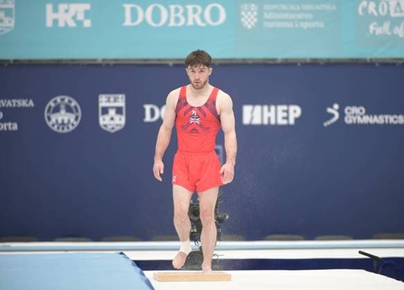 FIG APPARATUS WORLD CUP 2026 (CRO),Finals Day 1 (MAG, WAG), Hall Gradski vrt , Osijek, Croatia, 11.04.2026 HEPWORTH Harry (GBR) during FIG APPARATUS WORLD CUP 2026 (CRO),Final Day 1, FLOOR (MAG), Hall Gradski vrt , Osijek, Croatia, 11.04.2026 *** FIG APPARATUS WORLD CUP 2026 CRO ,Finals Day 1 MAG, WAG , Hall Gradski vrt , Osijek, Croatia, 11 04 2026 HEPWORTH Harry GBR during FIG APPARATUS WORLD CUP 2026 CRO ,Final Day 1, FLOOR MAG , Hall Gradski vrt , Osijek, Croatia, 11 04 2026 Copyright: xBEAUTIFULxSPORTS Stanusicx