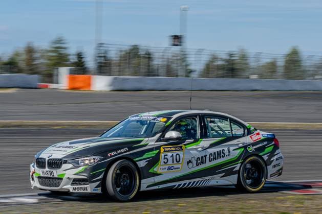 Max Reis (Manheller Racing) auf der Rennstrecke am Nürburgring Rennwagen mit Startnummer 510 am Nürburgring *** Max Reis Manheller Racing on the Nürburgring race track Racing car with starting number 510 at the Nürburgring Copyright: xMichaelxSchäferx