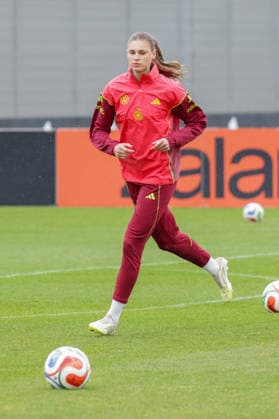 12.04.2026, xgrfx, Fussball DFB-Medientermine, Deutsche Frauennationalmannschaft - Training v.l. Jule Brand (Deutsche Frauennationalmannschaft) (DFL DFB REGULATIONS PROHIBIT ANY USE OF PHOTOGRAPHS as IMAGE SEQUENCES and or QUASI-VIDEO) Herzogenaurach