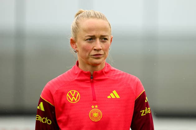 Herzogenaurach, Deutschland, 12. April 2026: Länderspielmaßnahme Vorbereitung auf das Frauen WM-Qualifikationsspiel gegen Österreich - Training in Herzogenaurach Im Bild: Lea Schüller Schueller (Deutschland) Copyright: HMBxMedia MadeleinexFantini