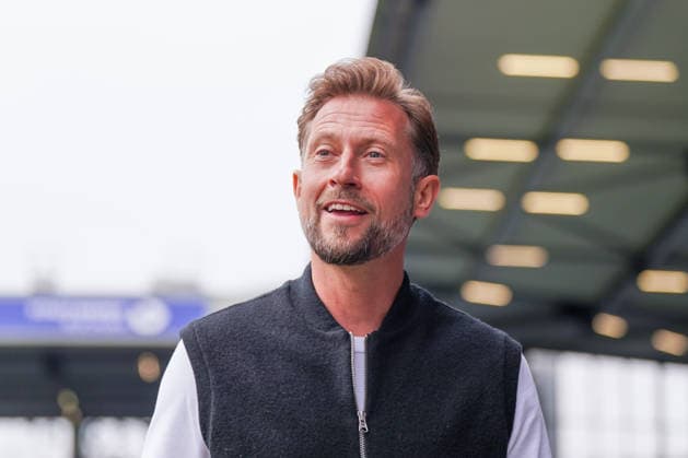 Deutschland: Fussball 2. Bundesliga 2025 - 2026, 29. Spieltag - VfL Bochum vs Eintracht Braunschweig - Vonovia Ruhrstadion: Lars Kornetka (Trainer, Eintracht Braunschweig) Mimik, Gesichtsausdruck, Emotion