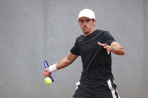 April 12, 2026, Barcelona, Barcelona, Spain: Alex de Minaur of Australia in training day during the second day of the Barcelona Open Banc Sabadell 2026 at Real Club de Tenis Barcelona on April 12, 2026 in Barcelona, Spain. Barcelona Spain - ZUMAa181 20260412_zaa_a181_014 Copyright: xJavierxBorregox