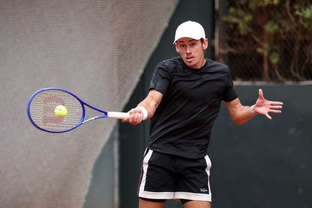 April 12, 2026, Barcelona, Barcelona, Spain: Alex de Minaur of Australia in training day during the second day of the Barcelona Open Banc Sabadell 2026 at Real Club de Tenis Barcelona on April 12, 2026 in Barcelona, Spain. Barcelona Open Banc Sabadell - Conde Godo 2026 Day 2  - ZUMAa181 20260412_zaa_a181_023 Copyright: xJavierxBorregox