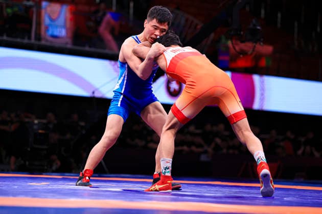 Senior Wrestling Asian Championships 61kg FS - Kwang Myong Kim (PRK) df. Aman Aman (IND)