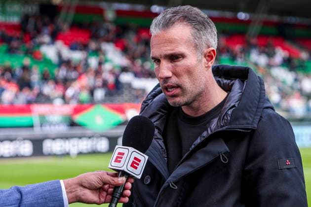 head coach Robin van Persie of Feyenoord looks on NEC Nijmegen v Feyenoord Rotterdam, Eredivisie, NEC v Feyenoord Rotterdam, Goffertstadium, April 12, 2026, Nijmegen, Netherlands.