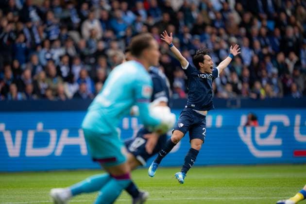 VfL Bochum 1848 vs Eintracht Braunschweig - 2. Bundesliga Matchday 29 Koji Miyoshi of VfL Bochum 1848 in action, 2. Bundesliga, April 12, 2026. Copyright: xTaiseixIwamotox