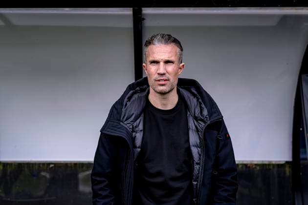 NIJMEGEN - Feyenoord Rotterdam coach Robin van Persie during the Dutch Vriendenloterij Eredivisie match between NEC and Feyenoord at De Goffert stadium on April 12, 2026 in Nijmegen, the Netherlands. (Photo by Stefan Koops EYE4IMAGES DeFodi Images) -