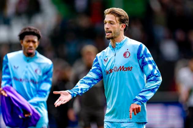 NIJMEGEN - SC Feyenoord Rotterdam player Luciano Valente during the Dutch Vriendenloterij Eredivisie match between NEC and Feyenoord at De Goffert stadium on April 12, 2026 in Nijmegen, the Netherlands. (Photo by DeFodi Images) -