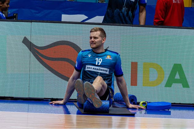 Basketball Bundesliga BBL, Frankfurt Skyliners vs. MLP Academics Heidelberg, Süwag Energie Arena Frankfurt am Main; 12.04.2026 Basketball Bundesliga BBL, Frankfurt am Main, Germany - 12.04.2026: Till Pape (Frankfurt Skyliners, 19) beim Warm-Up, Basketball Bundesliga BBL, Spiel der Frankfurt Skyliners vs. MLP Academics Heidelberg, Süwag Energie Arena Frankfurt am Main Copyright: xBEAUTIFULxSPORTS Freudensteinx
