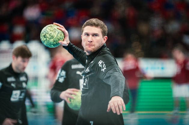 HBL: HSV Hamburg vs. THW Kiel, 12.04.2026 Magnus Landin Jacobsen (THW Kiel, 7); HBL: HSV Hamburg vs. THW Kiel am 12.04.2026 in der Barclays Arena, Hamburg Copyright: xBEAUTIFULxSPORTS Tonhäuserx