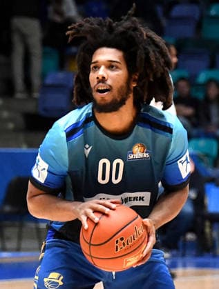 12.04.2026, xokbx, Basketball easyCredit BBL Bundesliga, Frankfurt Skyliners - MLP Academics Heidelberg v.l. Tyger Campbell (Fraport Skyliners Frankfurt) am Ball (DFL DFB REGULATIONS PROHIBIT ANY USE OF PHOTOGRAPHS as IMAGE SEQUENCES and or QUASI-VIDEO) Frankfurt am Main