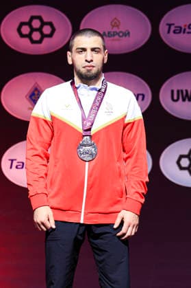Senior Wrestling Asian Championships Podium 74kg FS - Silver: Magomedrasul Asluev (BRN)