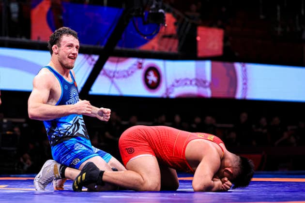 Senior Wrestling Asian Championships 92kg FS - Iakov Chaplin (KGZ) df. Hade Ayidusi (CHN)