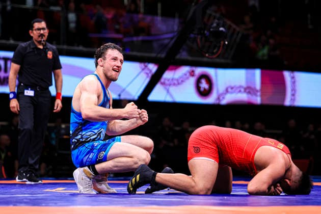 Senior Wrestling Asian Championships 92kg FS - Iakov Chaplin (KGZ) df. Hade Ayidusi (CHN)