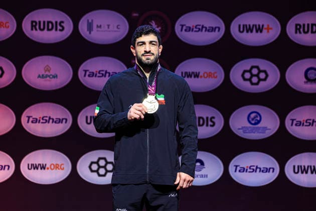Senior Wrestling Asian Championships Podium 86kg FS - Gold: Kamran Ghorban Ghasempour (IRI)