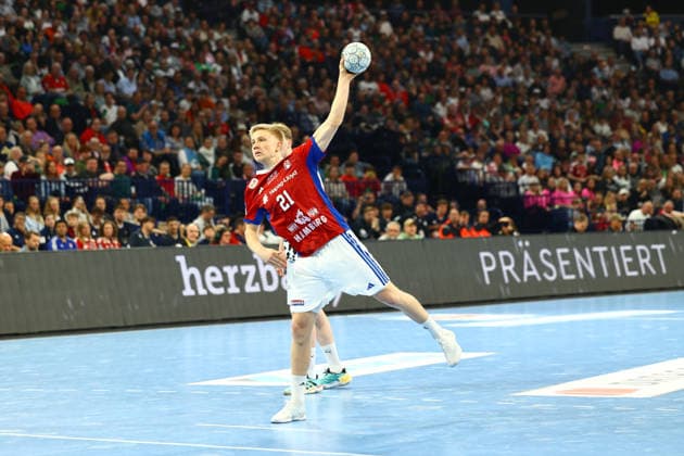 Handball I Herren I Saison 2025 2026 I Bundesliga I 28. Spieltag I HSV Hamburg - THW Kiel I 12.04.2026 Frederik Bo Andersen (21, HSV Hamburg) Hamburg Barclaycard Arena Hamburg Deutschland Copyright: xLobeca RalfxHomburgx