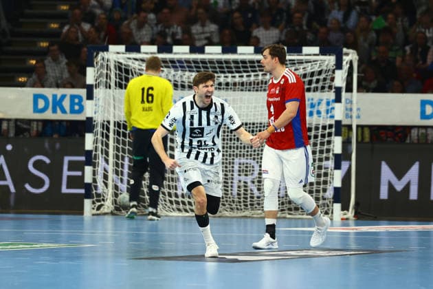 Handball I Herren I Saison 2025 2026 I Bundesliga I 28. Spieltag I HSV Hamburg - THW Kiel I 12.04.2026 Lukas Zerbe (24, THW Kiel) Hamburg Barclaycard Arena Hamburg Deutschland Copyright: xLobeca RalfxHomburgx