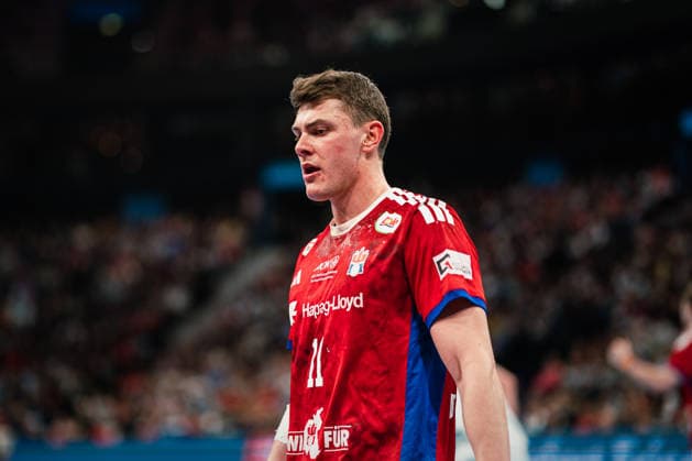 HBL: HSV Hamburg vs. THW Kiel, 12.04.2026 Nicolaj Jorgensen (HSV Hamburg, 11); HBL: HSV Hamburg vs. THW Kiel am 12.04.2026 in der Barclays Arena, Hamburg Copyright: xBEAUTIFULxSPORTS Tonhäuserx