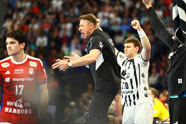 Handball I Herren I Saison 2025 2026 I Bundesliga I 28. Spieltag I HSV Hamburg - THW Kiel I 12.04.2026 Filip Jicha (Trainer, THW Kiel) Hamburg Barclaycard Arena Hamburg Deutschland Copyright: xLobeca RalfxHomburgx
