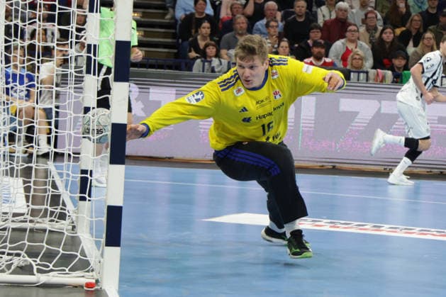 2026.04.12 xfsx Daikin HBL Handballl 1. Bundesliga Hamburger Sportverein Handball - THW Kiel v.l. Torwart Robin Haug (16, HSV Hamburg Handball ) Copyright: HMBxMedia FernandoxSoares