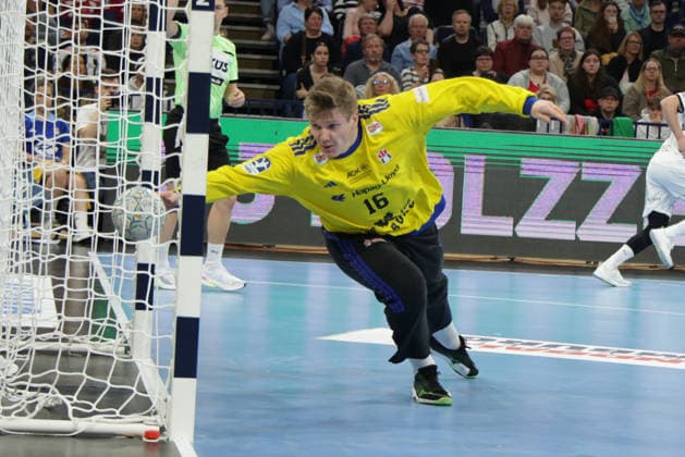 2026.04.12 xfsx Daikin HBL Handballl 1. Bundesliga Hamburger Sportverein Handball - THW Kiel v.l. Torwart Robin Haug (16, HSV Hamburg Handball ) Copyright: HMBxMedia FernandoxSoares