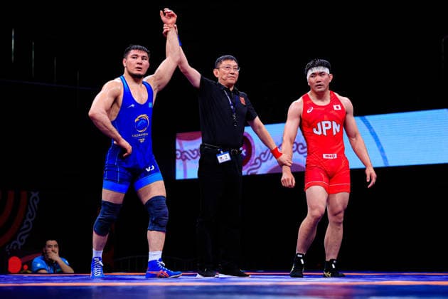 Senior Wrestling Asian Championships 92kg FS - Azamat Dauletbekov (KAZ) df. Takashi Ishiguro (JPN)