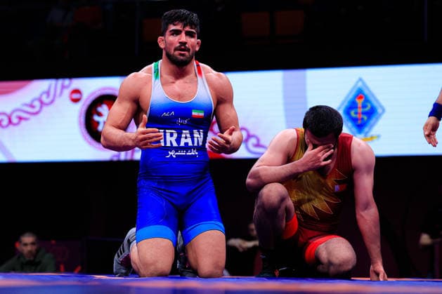 Senior Wrestling Asian Championships 92kg FS - Mohammadmobin Gholamali Azimi (IRI) df. Magomed Sharipov (BRN)