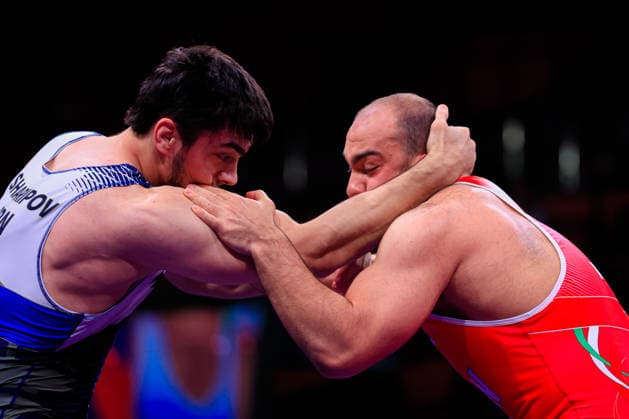 Senior Wrestling Asian Championships 125kg FS - Amir Hossein Abbas Zare (IRI) df. Shamil Magomed A Sharipov (BRN)