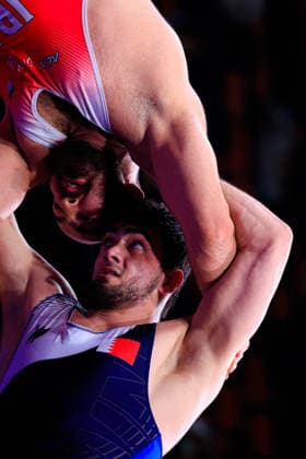 Senior Wrestling Asian Championships 125kg FS - Amir Hossein Abbas Zare (IRI) df. Shamil Magomed A Sharipov (BRN)