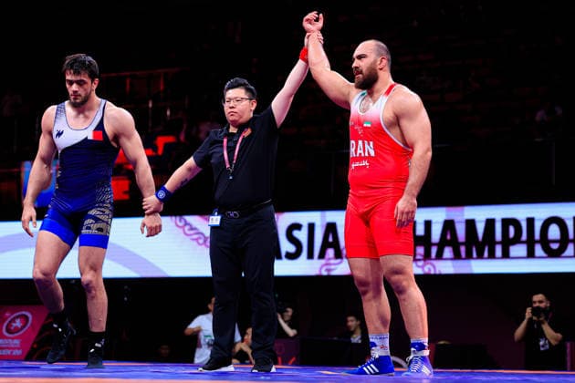 Senior Wrestling Asian Championships 125kg FS - Amir Hossein Abbas Zare (IRI) df. Shamil Magomed A Sharipov (BRN)