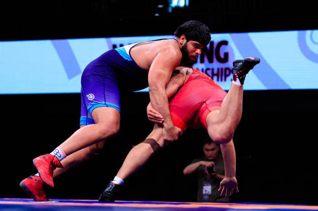 Senior Wrestling Asian Championships 125kg FS - Dinesh Dinesh (IND) df. Arslanbek Turdubekov (KGZ)
