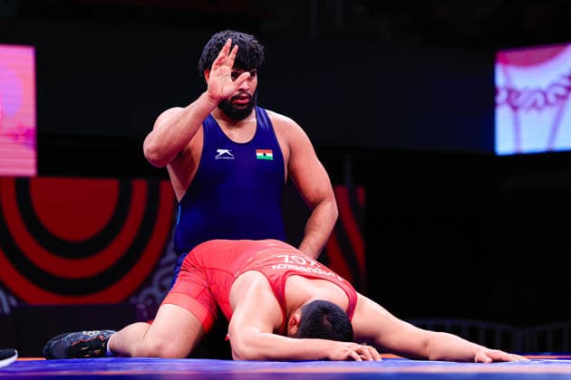 Senior Wrestling Asian Championships 125kg FS - Dinesh Dinesh (IND) df. Arslanbek Turdubekov (KGZ)