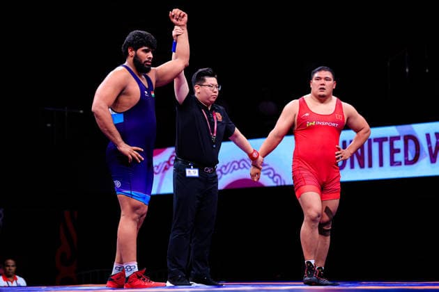 Senior Wrestling Asian Championships 125kg FS - Dinesh Dinesh (IND) df. Arslanbek Turdubekov (KGZ)