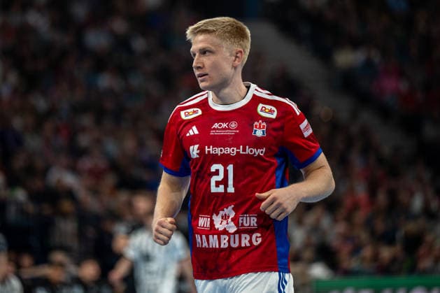 12.04.2026, xdobgx, Handball Daikin HBL, Handball Verein Hamburg - THW Kiel v.l. Frederik Bo Andersen (Handball Sport Verein Hamburg, 21) Portrait, Portraet, Einzelbild