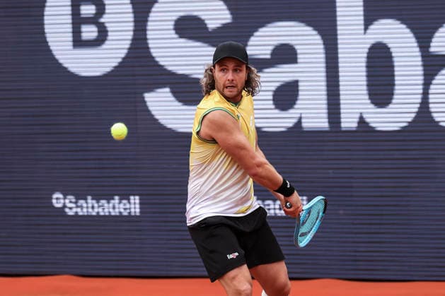 April 12, 2026, Barcelona, Barcelona, Spain: Marco Trungellitt of Argentina in action agaisnt Pedro Martinez of Spain in Qualifying match during the second day of the Barcelona Open Banc Sabadell 2026 at Real Club de Tenis Barcelona on April 12, 2026 in Barcelona, Spain. Barcelona Open Banc Sabadell - Conde Godo 2026 Day 2  - ZUMAa181 20260412_zaa_a181_302 Copyright: xJavierxBorregox