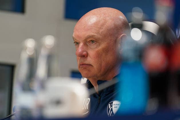 Deutschland: Fussball 2. Bundesliga 2025 - 2026, 29. Spieltag - VfL Bochum vs Eintracht Braunschweig - Vonovia Ruhrstadion: Uwe Rösler Uwe Roesler Uwe Rosler (Trainer, VfL Bochum) Pressekonferenz, Medien