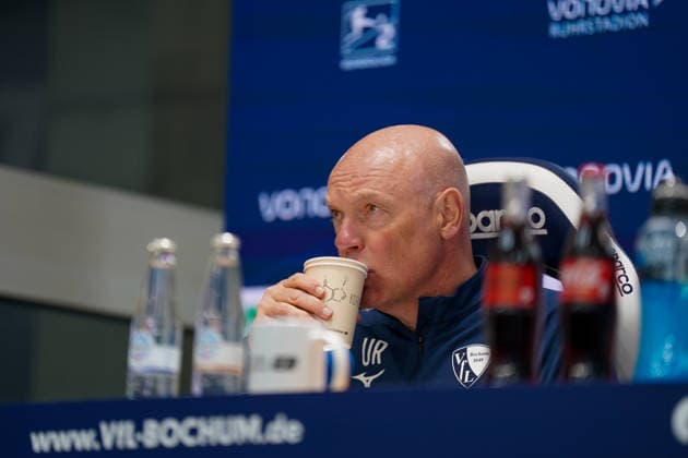 Deutschland: Fussball 2. Bundesliga 2025 - 2026, 29. Spieltag - VfL Bochum vs Eintracht Braunschweig - Vonovia Ruhrstadion: Uwe Rösler Uwe Roesler Uwe Rosler (Trainer, VfL Bochum) Pressekonferenz, Medien