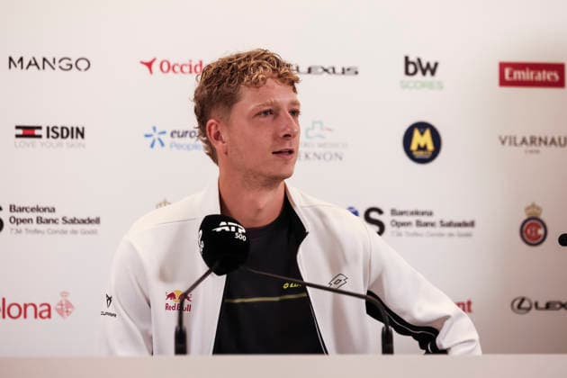 April 12, 2026, Barcelona, Barcelona, Spain: Martin Landiluce of Spain attends his press conference, PK, Pressekonferenz during of the Barcelona Open Banc Sabadell 2026 at Real Club de Tenis Barcelona on April 12, 2026 in Barcelona, Spain. Barcelona Spain - ZUMAa181 20260412_zaa_a181_405 Copyright: xJavierxBorregox