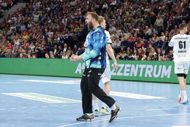 2026.04.12 xfsx Daikin HBL Handballl 1. Bundesliga Hamburger Sportverein Handball - THW Kiel v.l. Torwart Andreas Wolff (THW Kiel ,33) jubelnd, bejubelt, jubelt, jubeln Copyright: HMBxMedia FernandoxSoares