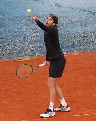 12.04.2026, BMW Open 2026, ATP, Tennis Herren Tour 500, MTTC Iphitos, Muenchen, Tennis, im Bild: Stefano Tsisipas ( GRE )