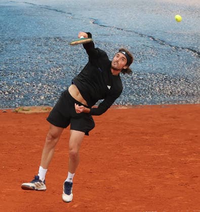 12.04.2026, BMW Open 2026, ATP, Tennis Herren Tour 500, MTTC Iphitos, Muenchen, Tennis, im Bild: Stefano Tsisipas ( GRE )