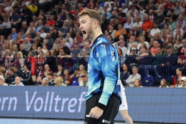 2026.04.12 xfsx Daikin HBL Handballl 1. Bundesliga Hamburger Sportverein Handball - THW Kiel v.l. Torwart Gonzalo Perez de Vargas (THW Kiel ,1) jubelnd, bejubelt, jubelt, jubeln Copyright: HMBxMedia FernandoxSoares